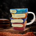 thumbnail image 4 of Danhjin Glass Cup Novelty Painted Book Coffee Mug Unique Book Stacking Coffee Mug Collectible Gift For Literature Lovers Cups, 4 of 8