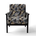 thumbnail image 4 of Designart « Charmant à Paillettes en Gris et Or » Fauteuil d'Appoint Rembourré Or Glam - Fauteuil Charmant pour Salon, 4 of 7