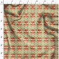 thumbnail image 3 of Soimoi Beige polyester Crepe Fabric Crabs Ocean Printed Fabric 1 Yard 52 Inch Wide, 3 of 6