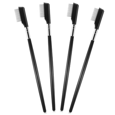 KAKOWELY 4 Pcs Brosses pour Cils Peigne à Cils Peigne à Cils Peigne Métallique Séparateur de Cils Outil Séparateur de Cils Brosse pour Cils,7.17x"X0.79"X0.2"