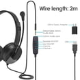 thumbnail image 3 of MesaSe USB Headsets with Microphone Noise Cancelling PC Headphone with 3.5mm/USB Jack Stereo Headsets with Adjustable Headband Wire Computer Earphone for, 3 of 9