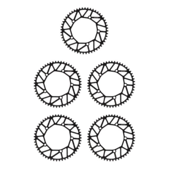 Redempat Chain Ring - Easy To Install Durable Wide Compatibility - Bike Crank Precise Fit Bicycles Crank 52T black 5Set