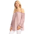 thumbnail image 4 of Women Renaissance Off Shoulder Top Costumes Blouse Boho Peasant Shirt, 4 of 5