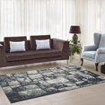 thumbnail image 1 of Ladole Rugs Contemporary Abstract Microfiber Shaggy Area Rug Cream-Light Grey, 5x8 (5'3" x 7'6", 160cm x 230cm), 1 of 4