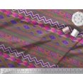 thumbnail image 2 of Soimoi Cotton Poplin Fabric Aztec Geometric Print Fabric by The Yard 56 Inch Wide, 2 of 3