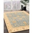 thumbnail image 2 of Ahgly Company Tapis d'Intérieur Ronds Abstraits Brun Or de Style Oriental, 6 Pieds Rond, 2 of 6