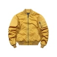 thumbnail image 1 of Innerwin Jacket Windproof Mens Outwear Outdoor Solid Color Lightweight Bomber Jackets Yellow 5XL, 1 of 3
