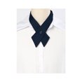 thumbnail image 2 of INSPIRE CHIC Unisex School Uniform Solid Adjustable Button Criss-Cross Bow Tie Dark Blue One Size, 2 of 6