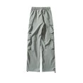 thumbnail image 3 of Diufon Pantalon Cargo Large pour Hommes Taille à Cordon Décontractée Pantalon de Randonnée Extérieur Ample avec Multi-Poches, 3 of 6