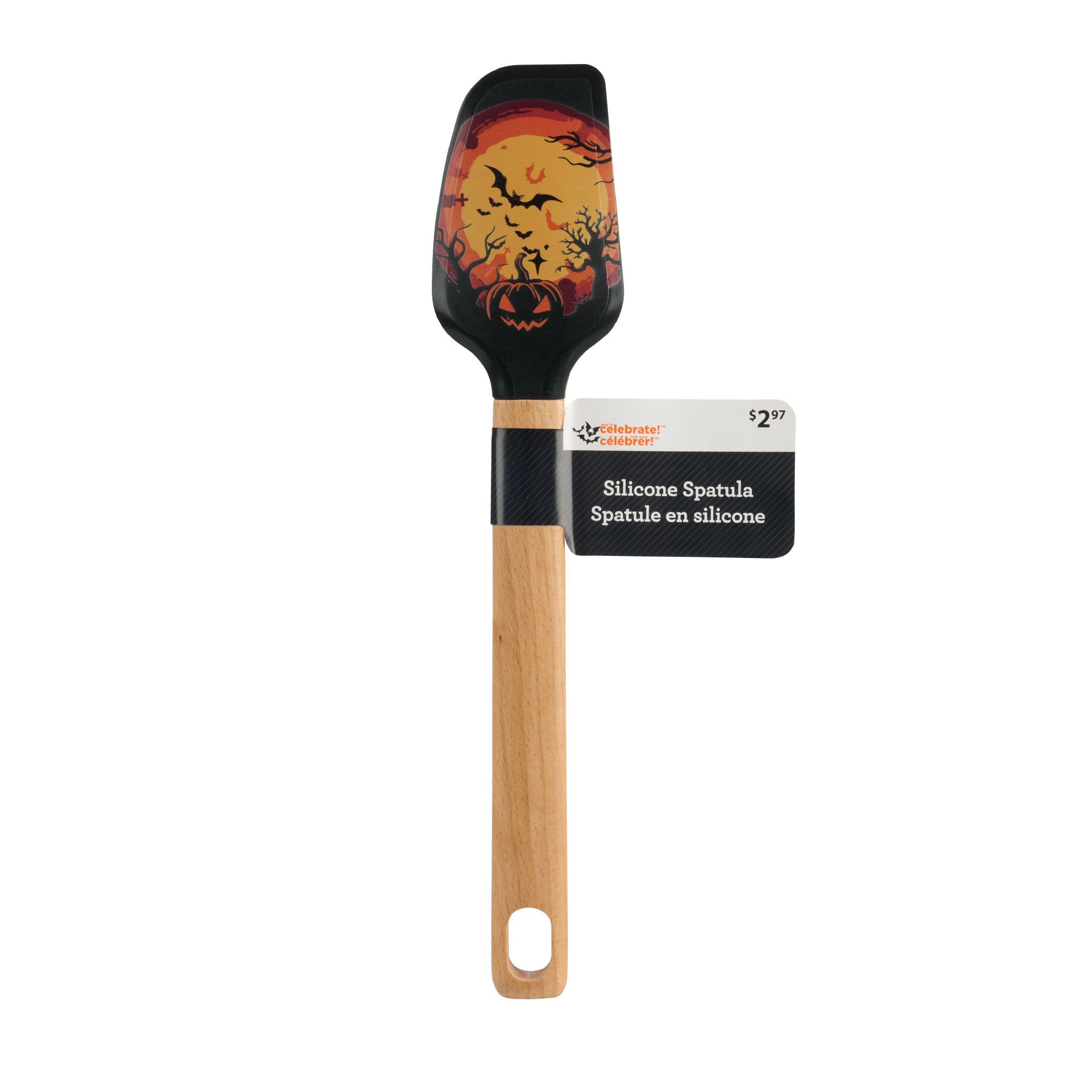 Tout-pour-célébrer spatule silicone 12", chauve-souris noire