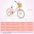 thumbnail image 3 of Costway Vélo pour Enfant 16 Pouces avec Roues Stabilisatrices Guidon et Selle Ajustables Frein à Main Rose, 3 of 10
