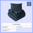 thumbnail image 4 of Mainstays Kids Dark Blue Solid Plush Ribbed Corduroy Comforter Set, Twin, 2 Pieces, 4 of 4
