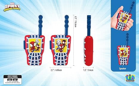 Talkies-walkies Spidey et ses amis extraordinaires pour enfants | Jouets Spidey | Communication sans parasites et portée étendue