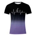 thumbnail image 1 of LUOGENLI T-shirts pour Homme pour Hommes T-Shirt à Imprimé Numérique Col Rond Manches Courtes T-Shirt Homme T-shirts Amusants T-shirts Graphiques Vêtements d'Été T-shirts pour Homme T-Shirt Graphique Saint-Valentin Violet Pâle S, 1 of 4