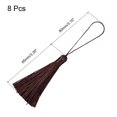 thumbnail image 2 of Unique Bargains 6.5' Silky Bookmark Tassels with Loop for DIY Craft Accessory, 8Pack Coffee, 2 of 5
