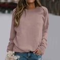thumbnail image 2 of SNKSDGM Chandails Courts pour Femmes Violet Chandails Courts pour Femmes Femmes Quotidien Maison Extérieur Entraînement Manches Longues T-Shirt Col Rond Haut Chandail Imprimé Blouse de Rue Mode Urbaine m, 2 of 5