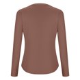 thumbnail image 4 of Timegard Womens Tops Fleece Lined Comfy Skinny Tops V Neck Thermal Underwear Fall Winter Solid Color, 4 of 6
