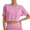 thumbnail image 2 of Crop Tops For Girls Short Sleeve Shirt Girls Summer Tops Neck Slim Fit Tops Basic Tee, 2 of 4
