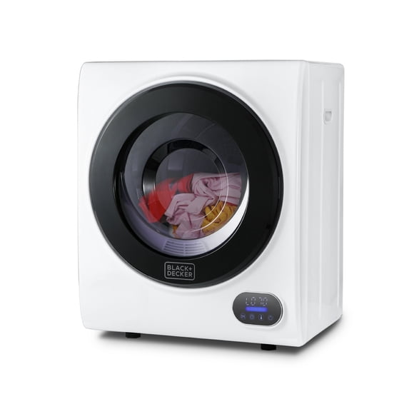 BLACK+DECKER BCED15 Vêtements Compacts, 1,5 Pi3 850W Sèche-Linge Électrique, Blanc