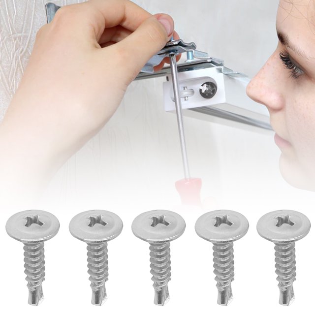 Screw Fastener, Self Tapping Screws Fastener Accessory Set Kit Pan Head With Washer Screw 304 Stainless Steel, Self Drilling Screws