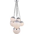 thumbnail image 1 of Living District LD6094C Eclipse 6 Lights Pendant Ceiling Light with Frosted White Glass, Chrome, 1 of 1