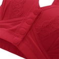 thumbnail image 5 of ManxiVoo Front Closure Wireless Bra for Women Full Coverage Comfortable Support Minimizer Bralette Non Padded Everyday Wear XXXL Size Red, 5 of 5
