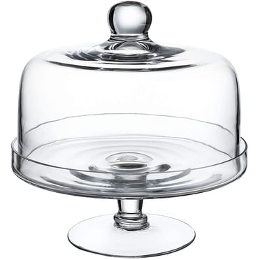 WHOLE HOUSEWARES Glass Cake Stand with Dome | Holder & Display