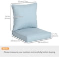 thumbnail image 3 of Outdoor Patio Chair Cushions Deep Seat Replacement Patio Cushions Set Blue, 3 of 10