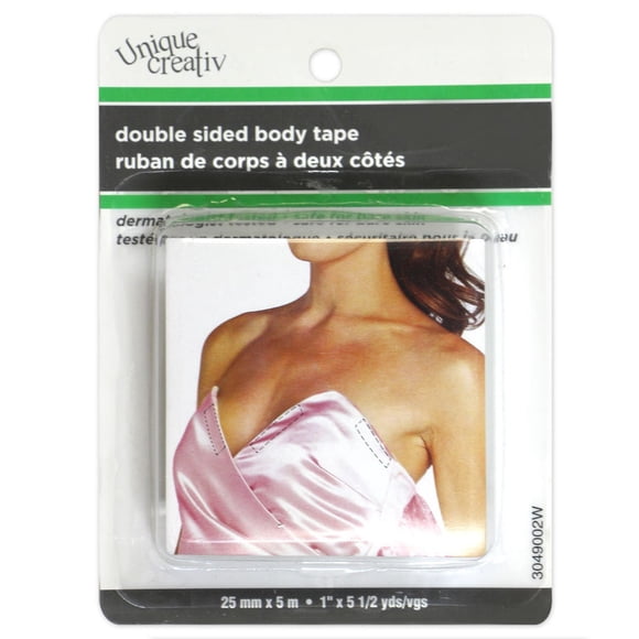 UNIQUE Double-Sided Body Tape 25 mm (0.98 in) × 5 m (5.47 yd) Clear