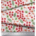 thumbnail image 2 of Soimoi Polyester Crepe Fabric Leaves,Floral & Flamingo Bird Decor Fabric Printed Yard 52 Inch Wide, 2 of 3