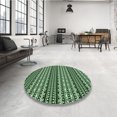 thumbnail image 4 of Ahgly Tapis d'Intérieur Lavable en Machine Carré Vert Clair Transitionnel, 7 Pieds Carré, 4 of 7