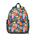 thumbnail image 1 of Watercolor Flower Pattern Students Backpack - Artistic Floral and Hummingbird Illustration, Lightweight and Comfortable for School and Outdoor Activities, 1 of 6