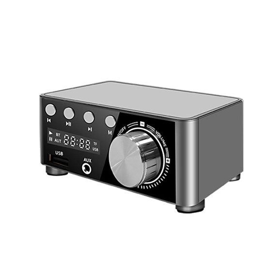 Alimentation Numérique 5.0 Système Audio à Double Canal 2x50W Boîtier Audio Stéréo Sans Perte Prend en Charge la Lecture U-disk et TF avec Adaptateur pour Connecter Téléphone Tablette Portable Lecteur TV