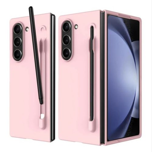 For Samsung Galaxy Z Fold 7 Slim Matte PC Shockproof Phone Cases With S Pen - Pink