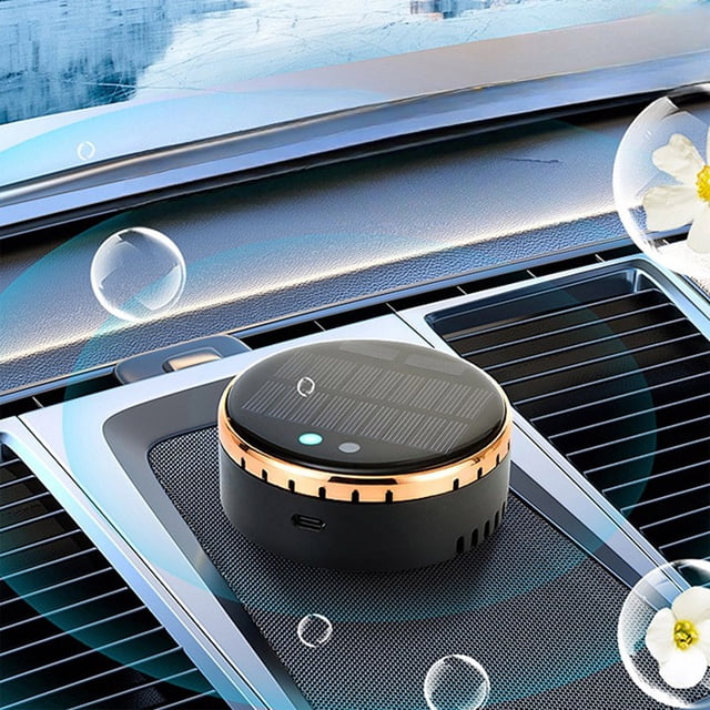 Meitianfacai Mini Car Gift Car Solar USB Purifier Desktop Portable Purifier Aromatherapy Deodorizer Suitable For Bedroom Living Room Kitchen