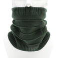 thumbnail image 1 of Winter Warm Plus Fluff Line Stripe Bib Cover Solid Color Collar Thick Knit Bib, 1 of 3