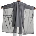 thumbnail image 4 of RXIRUCGD Men's Muslim Robe Arab Middle Robe Long Style Sleeve Long Shirt Fashion Casual Robe, Black, Size: M, 4 of 9