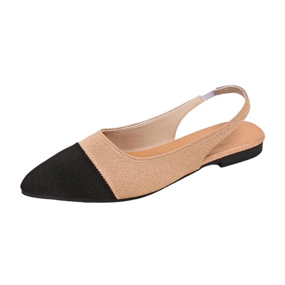 Women's Casual Shoes for Women Mules Round Toe Flat Slip on Sandals Adjustable Slingback Strap 2 T1