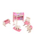 thumbnail image 1 of Fyydes Meubles de Maison de Poupée en Bois, Mini Ensemble de Meubles en Bois de Simulation Réaliste pour Accessoire de Maison de Poupée 1:12, Meubles de Maison de Poupée, 1 of 8