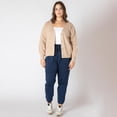 thumbnail image 3 of Devoted Women's Plus Size long sleeve knit cardigan with button-up front, 3 of 4