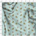 thumbnail image 4 of Soimoi Green Moss Georgette Fabric Tree & Animals Dots Print Fabric by Yard 42 Inch Wide, 4 of 5