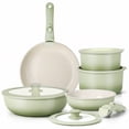 thumbnail image 1 of GIPP 11pcs Ceramic Cookware Sets, Pots and Pans Set Nonstick with Removable Handle, Oven & Dishwasher Safe,Induction Cookware, Kitchen Cooking Set for All Stoves, 1 of 7