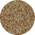 thumbnail image 1 of Ahgly Company Tapis Rond Lavable en Machine Intérieur Transitionnel Acajou Brun, 5 Pieds Rond, 1 of 7