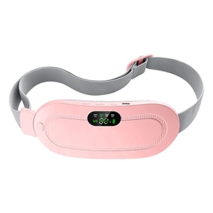 Yeacher Ceinture de thermothérapie vibrante rechargeable pour femmes - 3 Niveaux de chaleur, 4 Modes de vibration, 1800mAh Batterie, conception de velours rose portable, idéal pour le soulagement menstruel et la relaxation