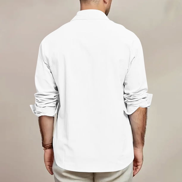 Mens Button Shirts Long Sleeve Mens Fitted Dress Shirts Long