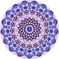 thumbnail image 1 of Ahgly Tapis Rond Lavable en Machine Intérieur Transitionnel Fleur Rose, 3 Pieds Rond, 1 of 7