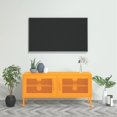thumbnail image 1 of vidaXL Meuble TV - Acier Jaune Moutarde, 105x35x50 cm, 1 of 5