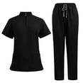 thumbnail image 2 of Scrubs 2 Piece Set Multiple Pockets V-Neck Top and Drawstring Scrub Pant - Medical Uniform Women Scrub Matching Set, 2 of 3