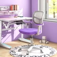 thumbnail image 2 of Gymax Kids Desk Chair Adjustable Height Children Study Chair w/ Auto Universal Casters Purple, 2 of 10