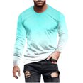 thumbnail image 2 of Meichang T-Shirt à Manches Longues pour Homme, T-Shirts Graphiques pour Homme Décontractés à Imprimé Dégradé 3D, T-Shirts Fantaisie à Col Rond Confortables à Manches Longues pour Homme, 2 of 5